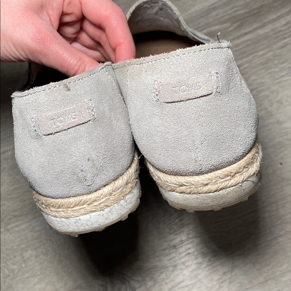 Toms Palma Drizzle Suede Espadrilles Slip Ons - Picture 5 of 10